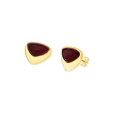 BRINCO DOURADO PEDRA STILETTO CABOCHÃO